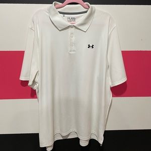 Under Armour White Size XXL Golf Polo